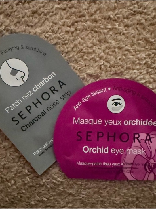 Sephora Other - Sephora Orchid Eye Mask & Charcoal Nose Strip - Magenta and Gray